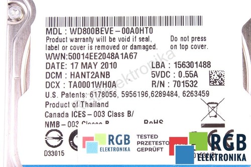 Wd800beve 00a0ht0 - wd800beve-00a0ht0,